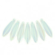 Abalorios de cristal checo Dagas de Bohemia 16mm - Crystal green rainbow